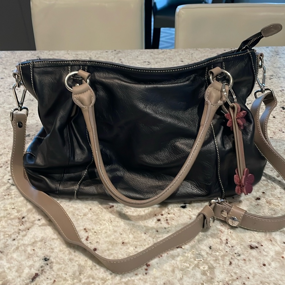 Nobile black leather bag